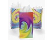 Tie Dyed Gift Bags 1 dz . Great Kids Party Favor Bags.