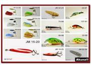 Akuna Pack of 15 Lures for Bass fishing in each of the 50 states