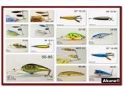 Akuna Pack of 15 Lures for Bass fishing in each of the 50 states