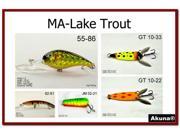 Akuna Pack of 5 Lures for Lake Trout fishing in each of the 50 states