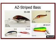 Akuna Pack of 5 Lures for Striped Bass fishing in each of the 50 states