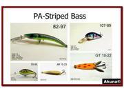 Akuna Pack of 5 Lures for Striped Bass fishing in each of the 50 states