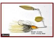Akuna Invader Willow Colorado Twin Blades Spinnerbait various sizes and colors