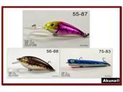 Akuna Pack of 3 Crankbait Lures for Bass fishing in each of the 50 states