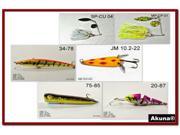 Akuna Pack of 6 Crankbait Lures for Bass fishing in each of the 50 states