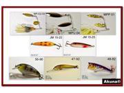 Akuna Pack of 8 Crankbait Lures for Bass fishing in each of the 50 states