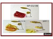 Akuna Pack of 3 Spinnerbait Lures for Bass fishing in each of the 50 states