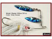Akuna Blaster Willow Holographic Twin Blades Spinnerbait various sizes and colors