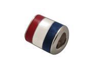 Genuine Zable TM Product. 925 Sterling Silver France Flag Bead Charm.