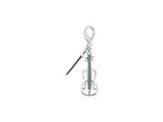 Genuine Zable TM Product. 925 Sterling Silver Enamel Violin and Bow Clip on Bead Charm.