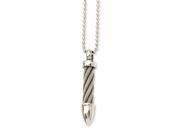 Genuine Chisel TM Necklace. Stainless Steel Twisted Wire Bullet 24in Necklace. 100% Satisfaction Guaranteed.
