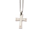 Genuine Chisel TM Necklace. Stainless Steel Cross Pendant 24in Necklace. 100% Satisfaction Guaranteed.