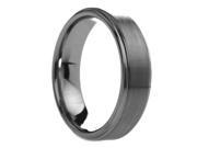 6 mm Mens Tungsten Carbide Rings Raised Brush Finish Center Includes Engraving Size 4 13