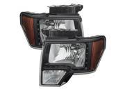 xTune HD JH FF15009 LED AM BK Amber Crystal LED Headlights Black...