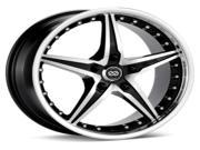 Enkei 451 880 4450BKM L SR Luxury Series Wheel Black Machined 18 x 8