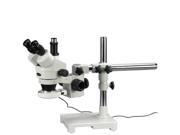 3.5X 90X Boom Stand Trinocular Zoom Stereo Microscope 54 LED Light
