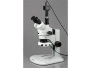 3.5X 180X Zoom Stereo Microscope with 80 LED Light and 8MP Camera