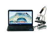 40X 1000X Glass Optics Student Compound Microscope USB Camera