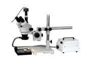 3.5X 90X Trinocular Boom Microscope w Light Gliding Table Camera