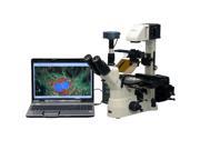 AmScope 40X 1500X Phase Contrast Fluorescence Inverted Microscope USB2.0 Fluorescence Camera