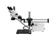 3.5X 180X Fiber Optic Trinocular Stereo Microscope with Ball Bearing Stand