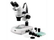 3.5X 180X Binocular Stereo Zoom Microscope with Dual Halogen Lights