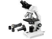 40X 1600X New Binocular Compound Microscope 1.3MP Camera