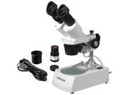 10X 20X 30X 60X Stereo Microscope with Two Lights 1.3MP USB Camera