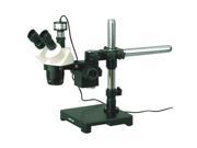 20X 40X Stereo Microscope on Boom Stand Fluo Light Camera