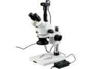 AmScope 3.5X 90X Zoom Stereo Microscope with 144 LED Ring Light 5MP Digital USB Camera