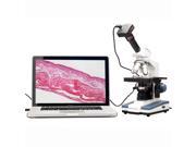 40X 2000X LED Monocular Digital Compound Microscope w 3D Stage and 1.3MP Camera