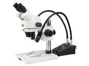 7X 45X Circuit Inspection Zoom Power Stereo Microscope with Gooseneck LED Lights