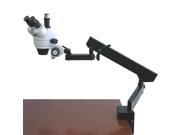 7X 45X Trinocular Articulating Zoom Microscope with Clamp