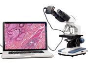40X 2000X LED Binocular Digital Compound Microscope w 3D Stage and 10MP Camera