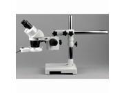 10X 30X Stereo Microscope on Single Arm Boom with Ring Light