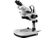 New LED Binocular Stereo Zoom Microscope 7X 45X
