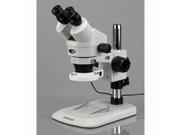 7X 45X Inspection Dissecting Pillar Stand Zoom Stereo Microscope 64 LED Light