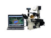 40X 900X Phase Contrast Fluorescence Inverted Microscope Fluo Camera