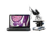 40X 2000X LED Digital Binocular Compound Microscope w 3D Stage 1.3MP USB Camera