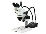 3.5X 90X Trinocular Inspection Zoom Stereo Microscope with Gooseneck LED Lights