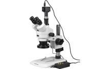 3.5X 90X Zoom Stereo Microscope w 8MP Camera 144 LED 4 Zone Light