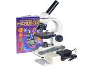 40X 1000X Biological Science Compound Microscope w 25pc Slide Collection Book
