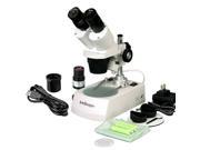 5X 10X 15X 30X Cordless LED Stereo Microscope Camera