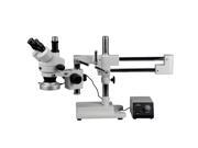 3.5X 90X Trinocular Zoom Stereo Microscope w Heavy duty Metal 80 LED Ring Light