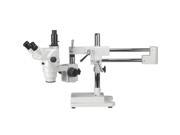 6.7X 45X Ultimate Trinocular Stereo Zoom Microscope on 3D Boom Stand