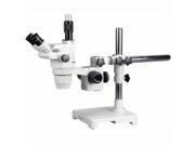6.7X 45X Ultimate Trinocular Zoom Microscope on Single Arm Boom Stand