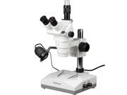 6.7X 45X Ultimate Trinocular Zoom Microscope with Two Lights