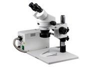 3.5X 90X Inspection Zoom Microscope with Fiber Optic Ring Illuminator