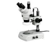 LED Trinocular Zoom Stereo Microscope 7X 180X
