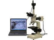40X 1600X Two Light Metallurgical Microscope 1.3MP Digital Camera